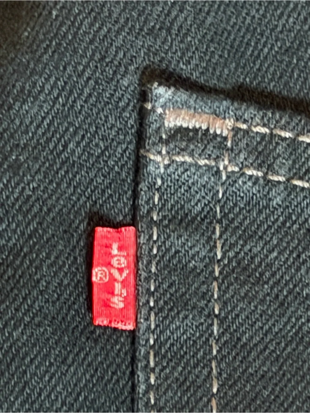 Levi's Men's Straight Leg Relaxed Black Jeans 36”x32”